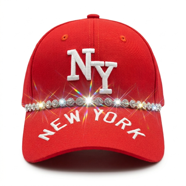 NY New York Rhinestone Baseball Cap